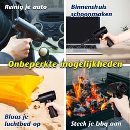 CleanRite Auto Stofzuiger Draadloos - Autostofzuiger - Kruimeldief - Handstofzuiger - 68W - Zwart — thumbnail 3