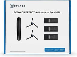 ECOVACS - DEEBOT X2 Omni - Accessoire kit - 1x Anti-Tangle hoofdborstel (siliconen rubber) 4x Zijborstels (zwart) 3x Antibacteriële filters (schuim + filter met houder) — thumbnail 2
