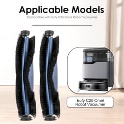 (2 Stuks) C20 Omni Rollerborstels Geschikt voor Eufy C20 Omni Robotstofzuiger, Hoofdborstel Accessoires, Multivloerborstel, Onderdelen, C20 Omni Borstelroller Set — thumbnail 3