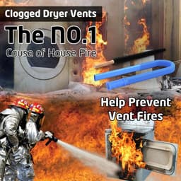 2-delige stofzuigerset Geschikt voor drogerventilatie, compatibel met alle stofzuigers, pluizenborstel voor droger en stofzuigerslang met elastische universele connector, snelle pluizenverwijderaar, lichtblauw — thumbnail 2
