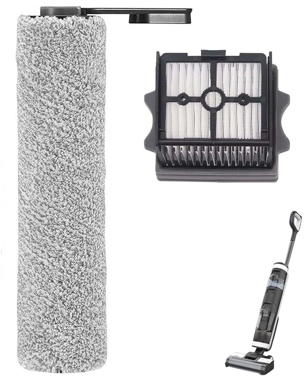 Rollerborstels en filter - Accessoirepakket - Reserveonderdelen Geschikt Voor Tineco Pro Led C/Chorus Pro Station/Booster/wiper Extreme - 1 Rolborstels + 1 HEPA-filters — afbeelding 1