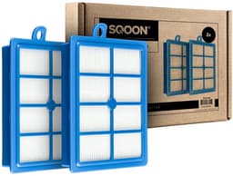 SQOON® HEPA Filterset ( 2x ) geschikt voor stofzuigers van Philips, AEG & Electrolux - - 2 STUKS - Gelijk aan model: FC8031- NL Brievenbus zending - Niet thuis wel ontvangen — thumbnail 1
