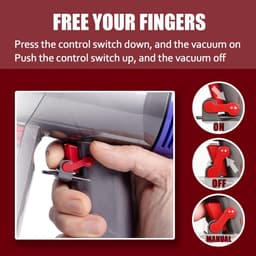 Geschikt voor Trigger Lock compatibel met Dyson V6 V7 V8 V10 V11 V15 Absolute Animal Motorhead stofzuiger, 2-pack aan/uit-knop bedieningsklem, aan/uit-schakelaarbevestigingen — thumbnail 2