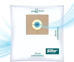 Sillar, stofzuigerzakken, van stof, met 1x inlaatfilter, 3 filterlagen, vervangingsonderdeel, geschikt voor stofzuigers van AEG, Amica, Bosch, Karcher, LG, Philips, Zelmer, 4 stuks — thumbnail 2