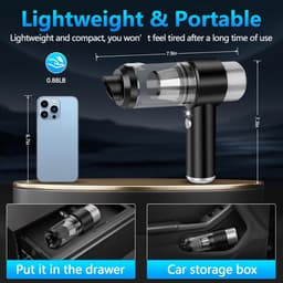 Lexium Kruimeldief snoerloos – Kruimeldief met steel – Nat&Droog – Handstofzuiger – Extreme zuigkracht – Kruimeldief snoerloos – Kruimelzuiger – Jouw ultieme schoonmaakpartner – Kruimelzuiger – Autostofzuiger – Handstofzuiger - Draadloos — thumbnail 2