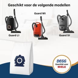 DEGG® - Stofzuigerzakken Geschikt voor Miele CO & TU – 10 Stuks – Vervangt HyClean Pure / Allergy – Compatibel met Guard L1, M1 & S1 — thumbnail 2