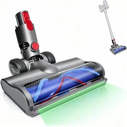 Stofzuigermond - Geschikt voor Dyson steelstofzuiger - Dyson V7,V 8,V10,V11,V15,SLIM - Led - Universele Stofzuigermond - Wasbare borstel - Blauw — thumbnail 1