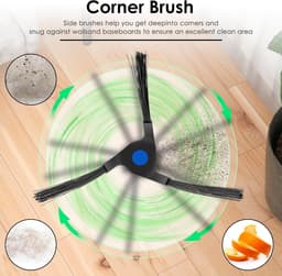 6 Stuks Zijborstels geschikt voor ECOVACS X2/X2 Pro/X2 Omni/X2 Combo - Stofzuigeronderdelen — thumbnail 4