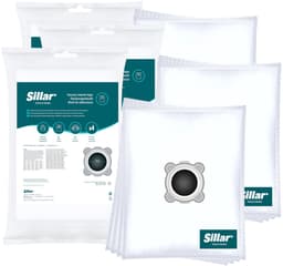 Sillar 12x stofzuigerzakken, synthetisch, anti-allergeen, 3 filterlagen - vervanging voor WB3051 WB305140 WB406120 - geschikt voor stofzuigers Rowenta Silence Force Extreme Intenso, Tefal X-Trem Power — thumbnail 1