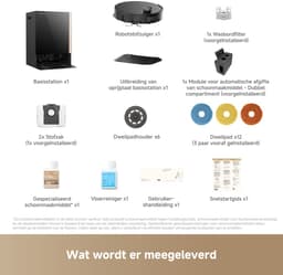 MOVA MOBIUS 60 Robotstofzuiger met Dweilfunctie - 30.000Pa Zuigkracht - Zelflegende Stofzuiger Robot - Automatisch Basisstation - Geschikt voor Harde Vloeren en Tapijt - Zwart — thumbnail 4