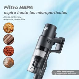 Draadloze Stofzuiger 200W BLDC Motor 22 kPa Zuigkracht 30 min Batterijduur HEPA Filter 300 ml Makkelijk Legen — thumbnail 2