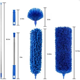 Driedelige stofafscheider met telescopische staaf 15-110 inch voor reiniging — thumbnail 2