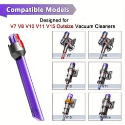 LED-buis spleetmondstuk Geschikt voor stofzuiger, Geschikt voor Dyson V7 V8 V10 V11 V15 stofzuigers (vervangingsonderdeel). — thumbnail 2