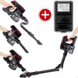 AG4000+ Steelstofzuiger Draadloos - 90 (!) Minuten Stofzuigen- Inclusief Extra Batterij -Stofzuiger Zonder Zak - Ook Dierenharen- Kruimeldief- Draadloze Stofzuigers - Steelstofzuigers - Kruimelzuiger - 250Watt - Sterke Zuigkracht - Compact & Licht — thumbnail 1