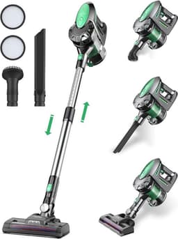 Luxe Stofzuiger zonder Zak – Op Accu – Draadloos – Vlekkenreiniger – Tapijtreiniger – Vacuum Cleaner – Lichtgewicht – Groen — thumbnail 1