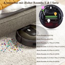 10 stuks reserveonderdelen kits geschikt voor iRobot Roomba iRobot e/i/j serie i7 i7+ i3 i3+ i4 i4+ i6 i6+ i8 i8+ j7 j7+ E5 E6 E7 robotstofzuiger accessoires 1 rubberen borstel,4 krachtige filters, 4 zijborstels — thumbnail 4