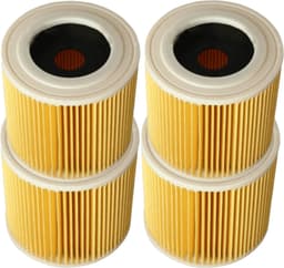 4x Patroonfilter geschikt voor Kärcher WD1, WD2, WD3 en A series - Vervangt 6.414-552.0 - Filter — thumbnail 1