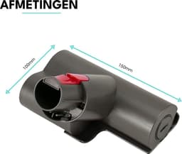 ZENC® Anti Klit Borstel Geschikt Voor Dyson Steelstofzuiger V15, V11, V10, V8 & V7 - Mini Turbo Zuigmond - Matrasborstel - Opzetstuk - Stofzuigermondstuk - Mondstuk - Stofzuigeraccessoires - Grijs — thumbnail 4