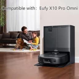 PolkaHome 34-delige accessoireset geschikt voor Eufy X10 Pro Omni stofzuigerrobot – 8 stofzuigerzakken, 8 wasbare stofzuigerdoekjes, 8 zijborstels, 8 HEPA-filters, 2 hoofdborstels – complete onderhoudskit met reserveonderdelen. — thumbnail 2