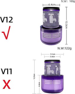 4 x HEPA V12 Filter geschikt voor Dyson V12 Detect Slim & Absolute motor filter. — thumbnail 5
