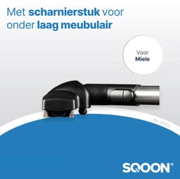 SQOON® Parketborstel natuurhaar – Geschikt voor alle Miele types o.a. C1, C2, C3 series en meer + kliksluiting en parkeerstand houder - 35mm — thumbnail 3