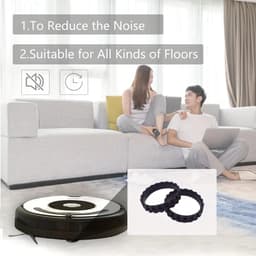 4 stuks Wielbanden voor iRobot Roomba 500 600 700 800 900 E5 I7 j7 + j9 – Antislip Rubberen Banden – Stil – Eenvoudige Montage – Vervangende Accessoires voor Robotstofzuigers — thumbnail 4