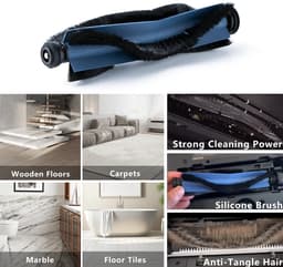 stofzuigeraccessoires - Vervangende accessoires geschikt voor de Eufy X10 Pro Omni robotstofzuiger - 28-delige set - 2 hoofdborstels, 6 zijborstels, 4 HEPA-filters, 6 stofzakken, 8 dweilpads - Stofzuigerzakken — thumbnail 3