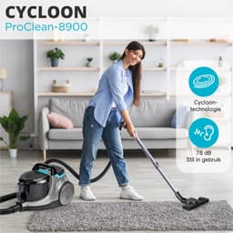 Sanovy PowerClean-8900 Stofzuiger Zonder Zak – Krachtige 2,5L Cycloon Stofzuigers, 9 m actieradius – Alle Vloertypen – 2 opzetstukken — thumbnail 3