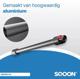 SQOON® - Zuigbuis geschikt voor Dyson V7, V8, V10, V11 en V15 donkergrijs/zwart - Model 969109-13 — thumbnail 4