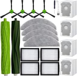 PolkaHome® 20-delige vervangingsset geschikt voor iRobot Roomba Combo i3+ i5 i5+ j5 j5+ – 2 hoofdborstels, 4 zijborstels, 4 HEPA-filters, 4 stofzuigerzakken, 4 dweilpads, 1 schroevendraaier, 1 2-in-1 borstel en mesje – accessoires & onderdelen — thumbnail 1