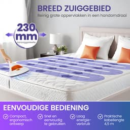 ELONEO Kruimeldief - Matrasstofzuiger met UV-licht & HEPA-filtratie, tot 99,9%, Matrasreiniger voor Huisstofmijt en Bekleding, Krachtige Zuigzakloze Zuigkracht, Ideaal voor Mensen met Allergieën — thumbnail 5