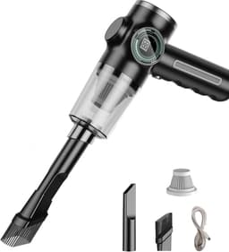 Krachtige mini-autostofzuiger, groot batterijdisplay, draadloze handstofzuiger voor grondige reiniging — thumbnail 1
