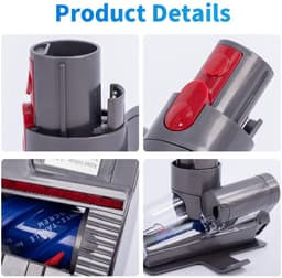 Stofzuigermondstuk - Zuigmond - Mini-turbo-borstel geschikt voor Dyson steelstofzuiger V7, V8, V10, V11, V15 - Onderdelen - Mondstuk Accessoires - voor bank, stoel, verwijdert bacteriën en alles — thumbnail 2