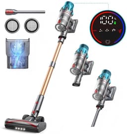 Steelstofzuiger - Stofzuiger - Draadloze - Vacuum Cleaner - 550W - 45kPa Zuigkracht - LED Touchscreen – Tot 60 Min Gebruiksduur – Brushless Motor — thumbnail 3