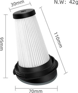 2x Wasbare Filter geschikt voor Rowenta ZR005202 RH72 X-Pert — thumbnail 3