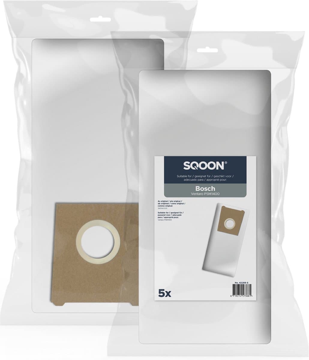 SQOON® Stofzuigerzakken Geschikt voor Bosch Ventaro Schuurmachine - 5 Stuks — afbeelding 1