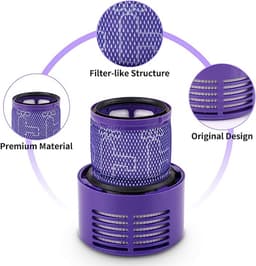 4 x HEPA filter geschikt voor Dyson V10 Sv12 stofzuiger Total Clean, Parquet, Motorhead, Animal wasbaar steelstofzuiger DY-969082-01 — thumbnail 5