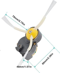 Zijborstel Module voor iRobot Roomba 500, 600, 700, 800, 900, 'e' en 'i' reeksen — thumbnail 2