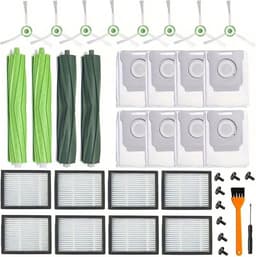 28 Stuks, geschikt voor IRobot I3 I7 I7+ E5 E6 Robotic Vacuum Roller Hoofdzijborstel Hepa Filter Stofzak Vervanging geschikt voor Schonere Onderdelen Reserveonderdelen — thumbnail 1