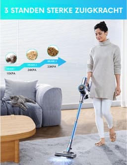 10 in 1 Steelstofzuiger – Draadloos – Stofzuiger zonder Zak – Op Accu – Vacuum Cleaner Wireless – 10 Mondstukken – Luxe Design – 480W — thumbnail 3