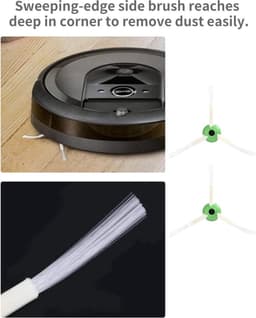 reserveonderdelen geschikt voor iRobot Roomba E & I serie, accessoires geschikt voor E5 E6 i7 i7+ i3 i3+ i4 i4+ i6 i6+,reserveonderdelen 1 paar multivloerborstel, 4 filters, 6 zijborstels — thumbnail 4
