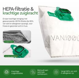 VANJOOL® Stofzuigerzakken voor Vorwerk Kobold VK140 / VK150 – 10 Stuks + 2 Filters – Geschikt voor FP140 / FP150 – 5-Laags Filtratie – Hoge Zuigkracht – Alternatief — thumbnail 2