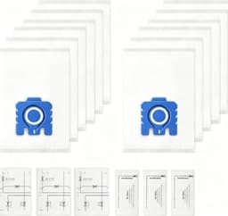 15 stuks - 12 stofzuigerzakken en 3 sets Filterkatoen - Voor Miele GN-stofzuigerzakken - geschikt voor Miele Classic C1, Complete C1/C2/C3, S2/S5/S8-serie — thumbnail 1