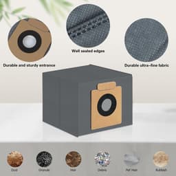 16 stuks - decoratieve accessoires - accessoireset - geschikt voor Eufy X10Pro/omni - 3 stofzakken, 2 schoonmaakdoeken, 6 zijborstels, 2 HEPA-filters, 1 hoofdborstel Borstel, schroevendraaier — thumbnail 3