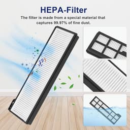 14 stuks - decoratieve accessoires - accessoireset - geschikt voor Eufy X10Pro/omni - 4 stofzakken, 2 schoonmaakdoeken, 2 zijborstels, 3 HEPA-filters, 1 hoofdborstel Borstel, 1 schroevendraaier，1 Klein blauw penseel — thumbnail 3