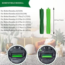 Dailygoods- Roller Borstels Set van 2 - Vervangende Onderdelen - Compatibel met iRobot Roomba i7/i7+/E5/E6/E7 - Hoogwaardige Materialen - Effectieve Reiniging - Stofzuigerborstels — thumbnail 4