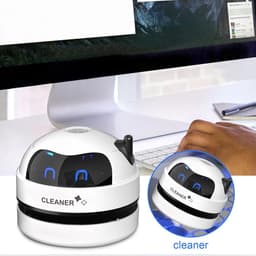 Desktop Stofzuiger - Tafelreiniger - Bureau Schoonhouden - USB Opladen - 8.5 x 7 cm - Wit — thumbnail 2