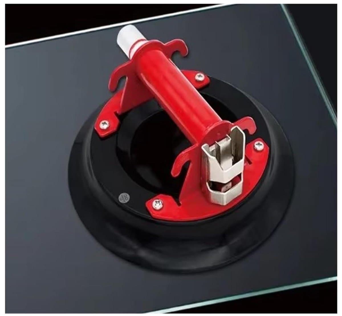 Vacuüm Heffer - Zuignap Glaslifter - Materialen Verplaatsen - Veilige Indicator - 9 inch diameter - Rood — afbeelding 1