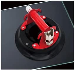 Vacuüm Heffer - Zuignap Glaslifter - Materialen Verplaatsen - Veilige Indicator - 9 inch diameter - Rood — thumbnail 1