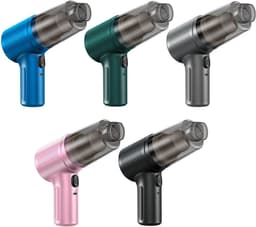 Deze draadloze handstofzuiger voor in de auto heeft een krachtige zuigkracht en een blaasfunctie, ontworpen voor het efficiënt verwijderen van stof, vuil en kleine voorwerpen (roze). — thumbnail 2